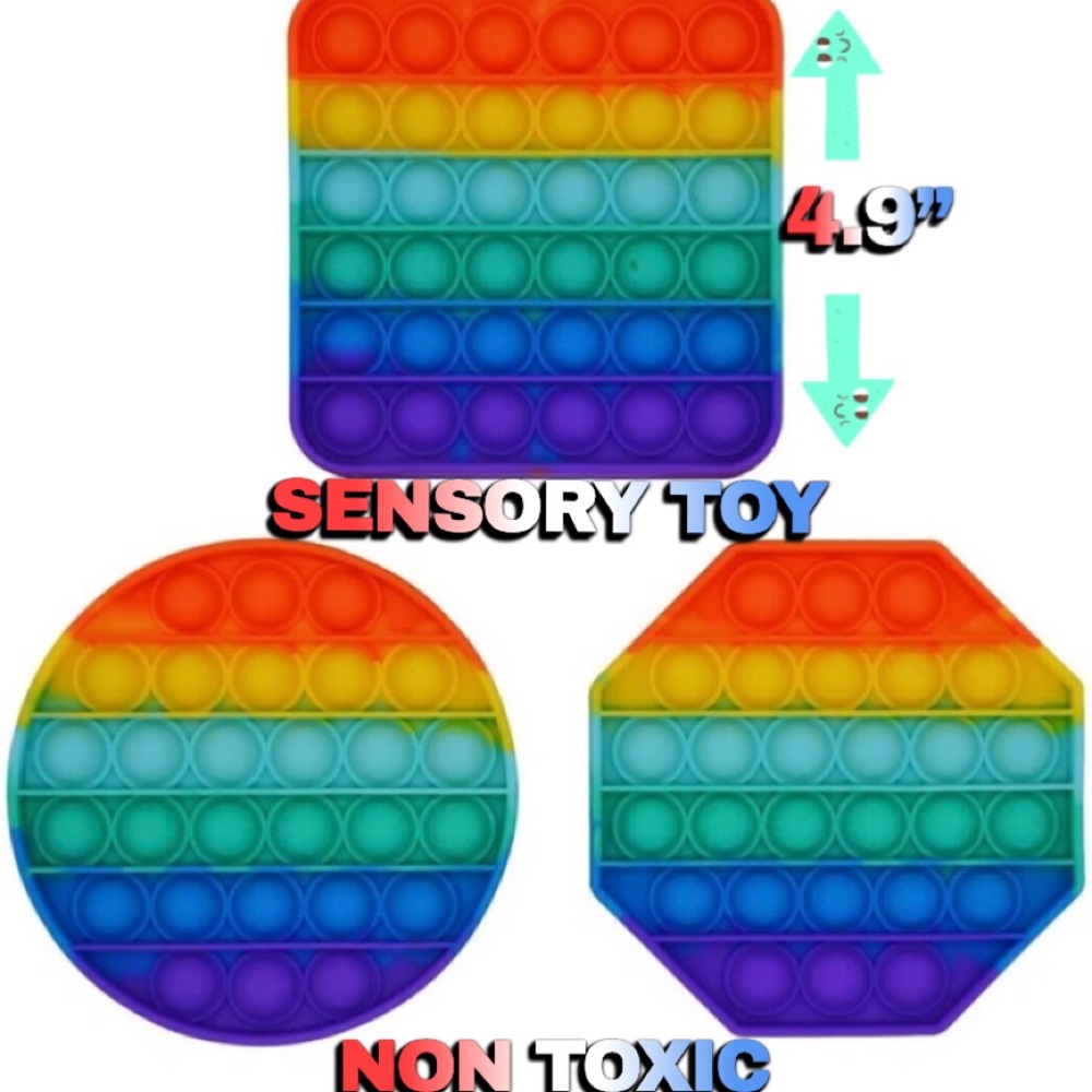 Pack of 3 Rainbow Bubble Pop